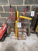 Two section gas bottle trolley complete with two packs of welding rods