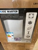 Ice master undercounter fridge with built in freezer box, model 230952000, (boxed and unused)