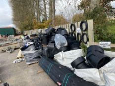 Large quantity of various water and sewage fittings