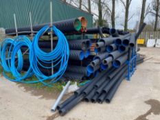 Large quantity of water and waste sewage pipe