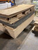 Large quantity of used and unused wooden boards as lotted