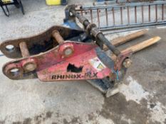 Rhinox PLX excavator forklift attachment