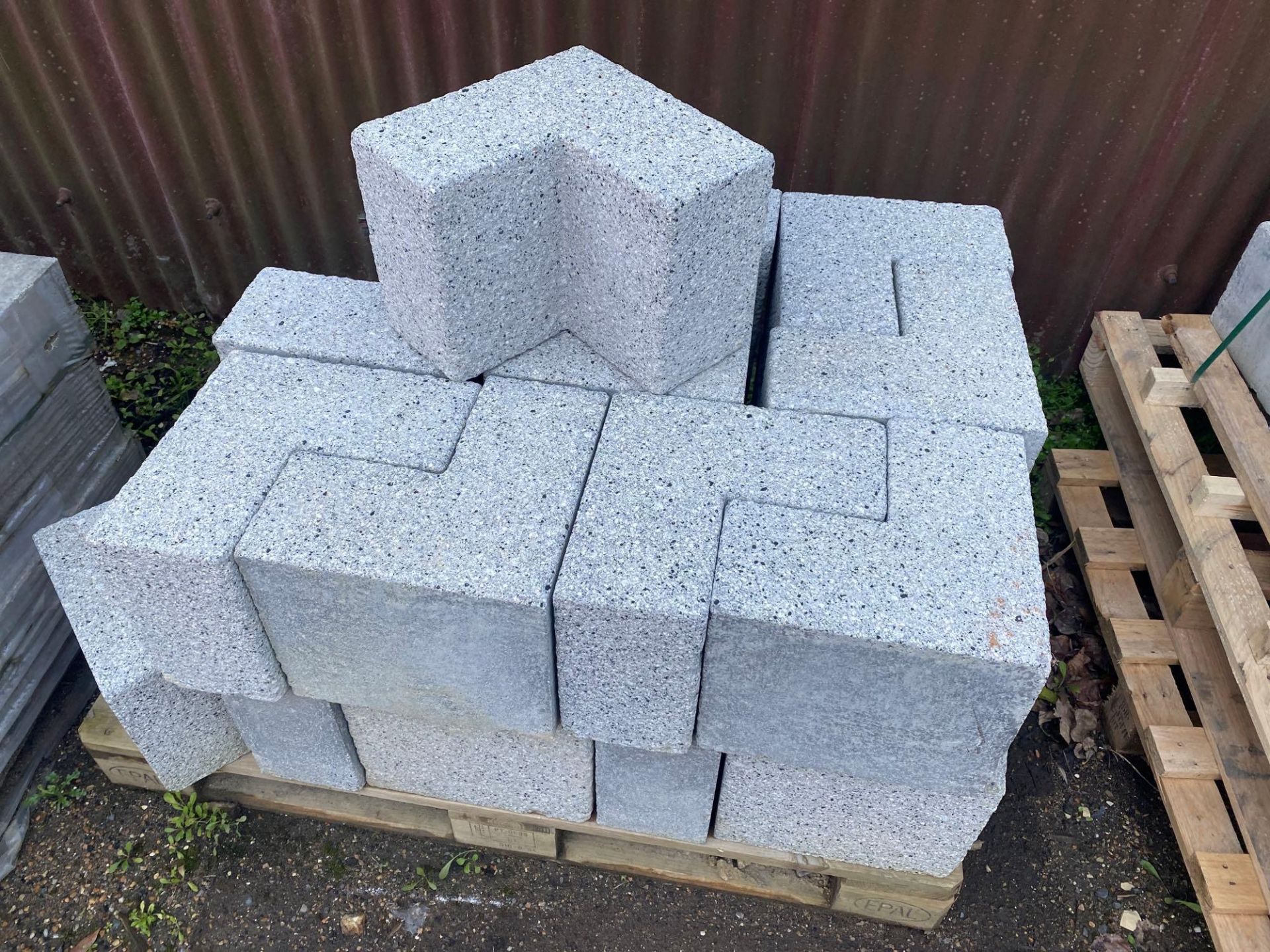 Approximately 25 pallets of various kerbstones, block paving, concrete slabs, concrete spacers, gran - Image 3 of 17