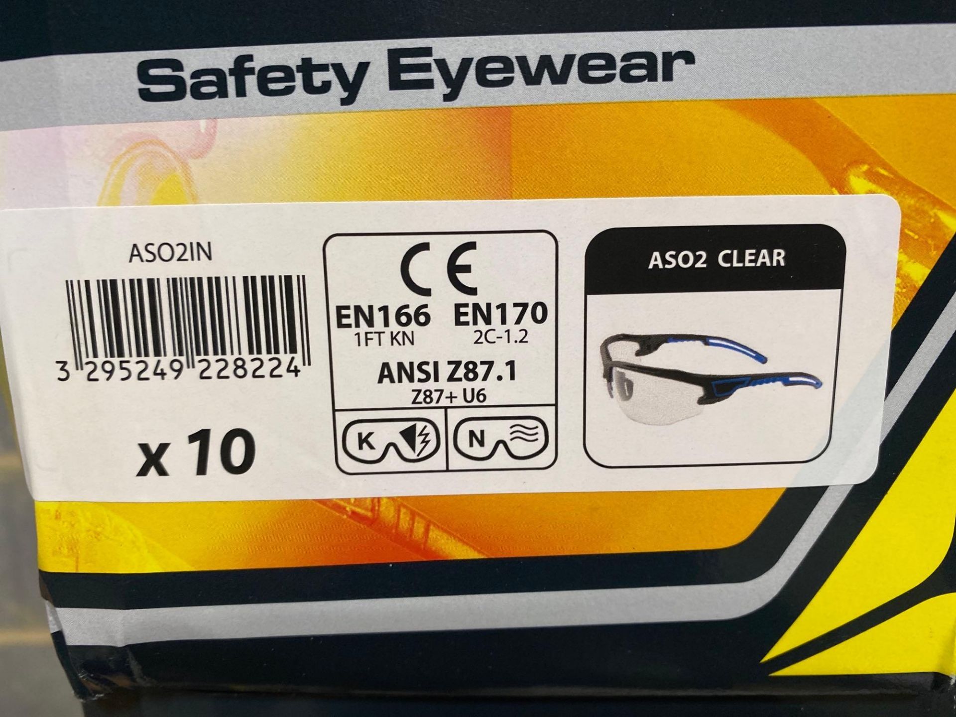 6 boxes 10 per box of Deltaplus safety eyewear, AS02 clear, unused - Image 3 of 4