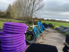 Large quantity of various sized sewage pipe water pipe and gas pipe
