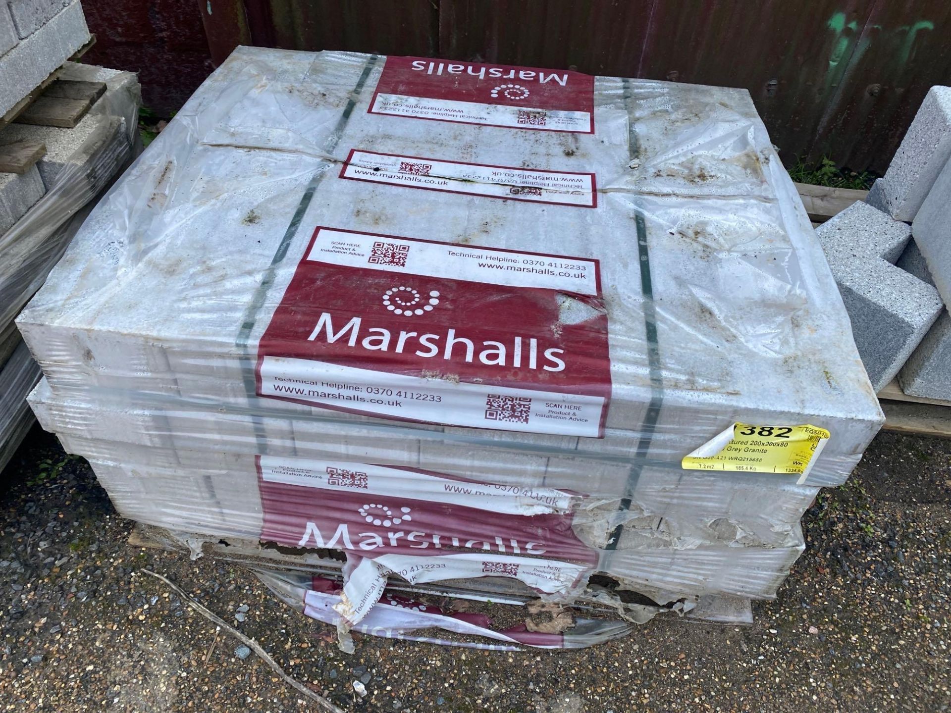 Approximately 25 pallets of various kerbstones, block paving, concrete slabs, concrete spacers, gran - Image 4 of 17