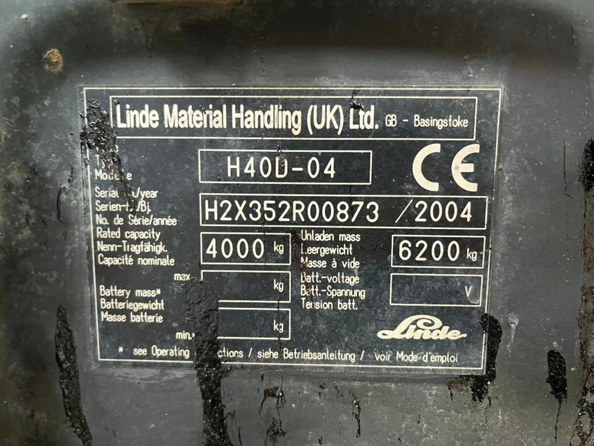 Linde H40 D-04 Diesel fork lift truck YOM 2004 4000kg - Image 6 of 7