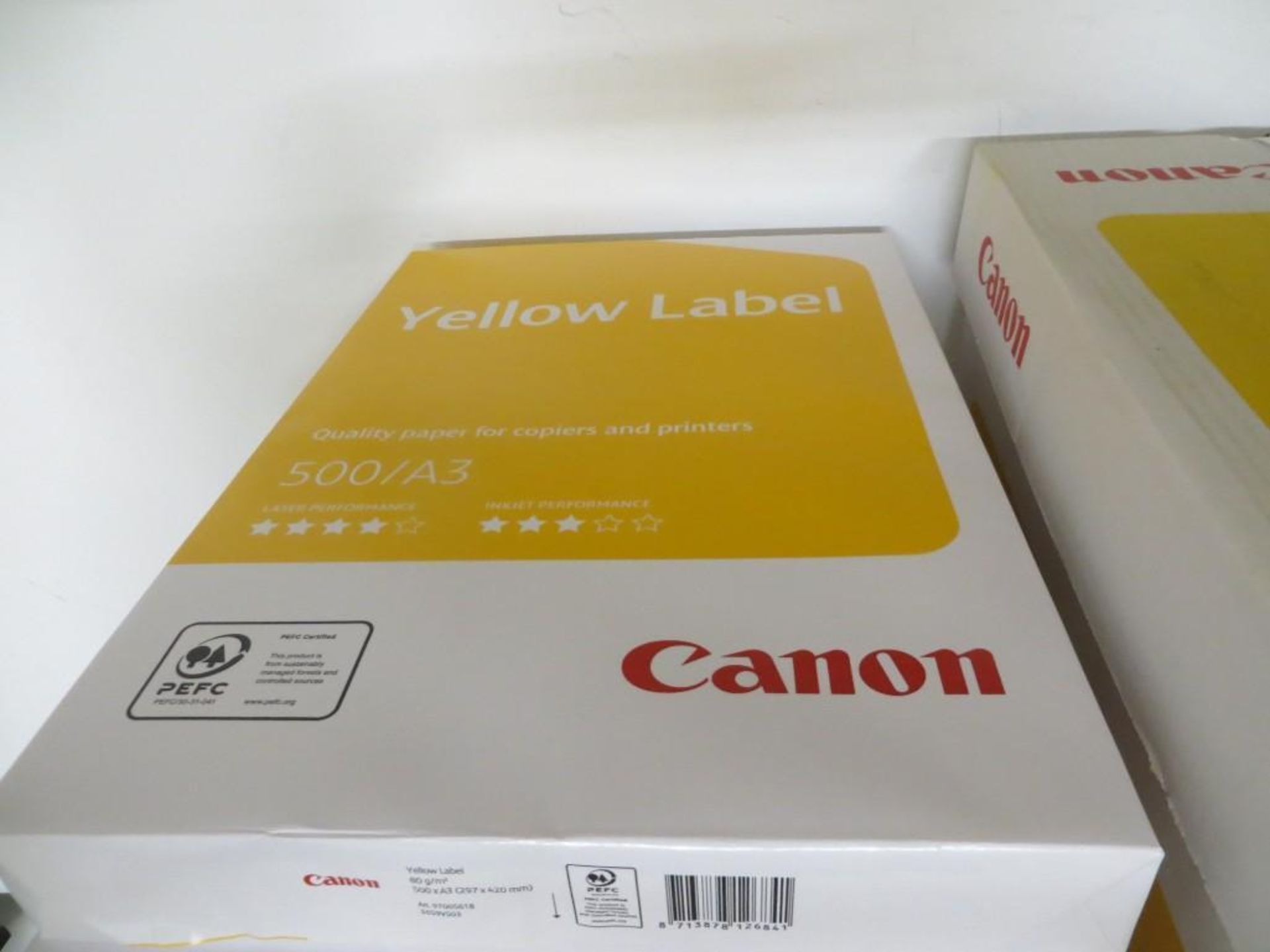 Nine packets of Canon yellow label A3 photocopy paper 500 sheets per packet, 80 g/m2 - Image 2 of 2