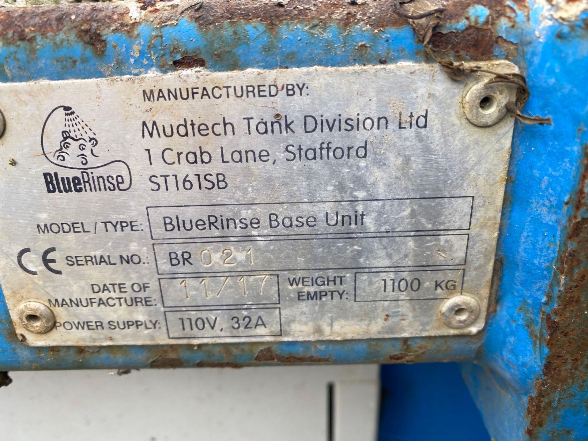 Blue rinse concrete washout unit, date of manufacturer 11/17 - Image 3 of 5