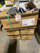 4 1/2 boxes 120 per box of super touch nitro touch white and grey gloves size XL