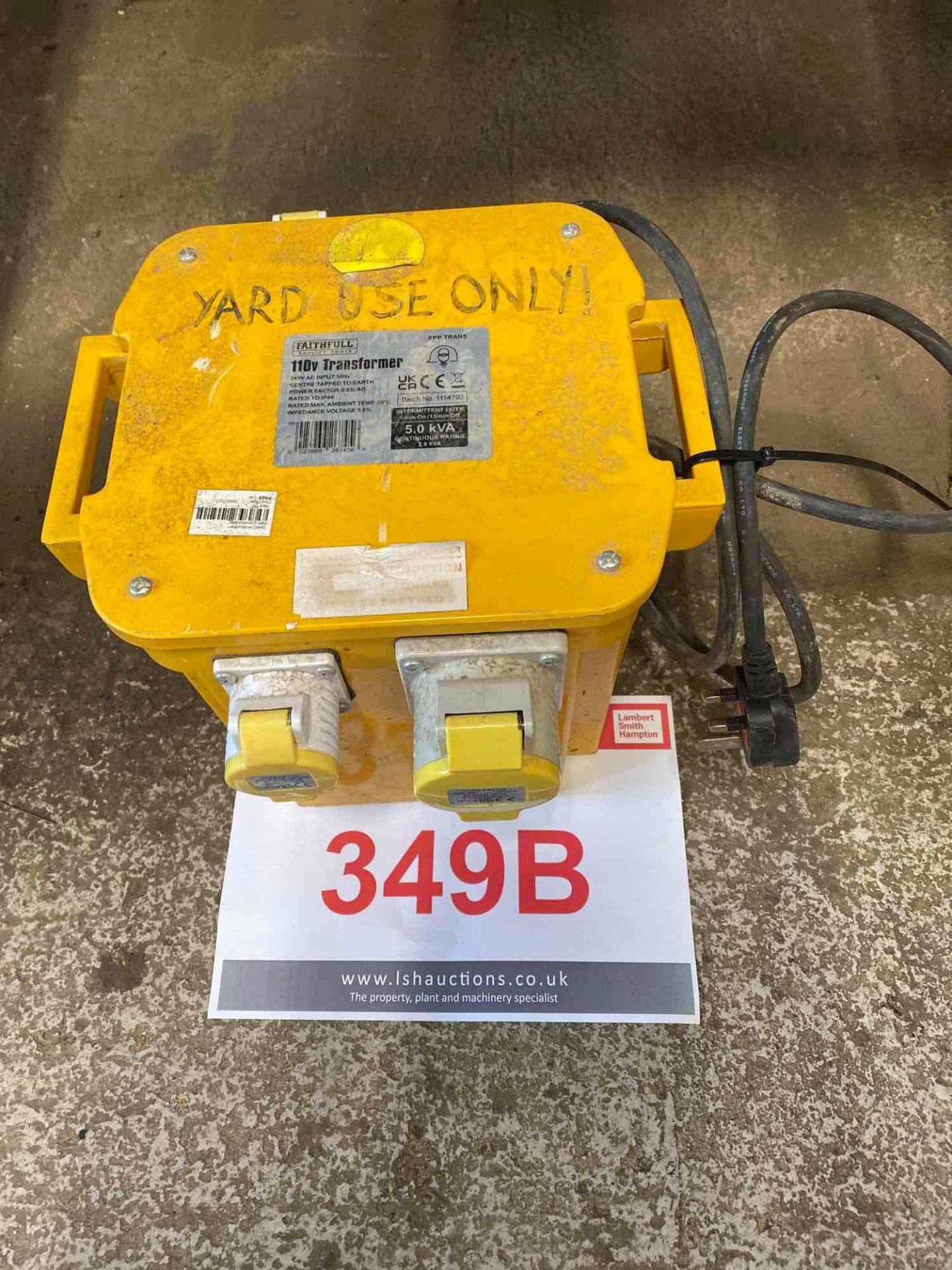 Faithful 5.0 kVA 110V transformer