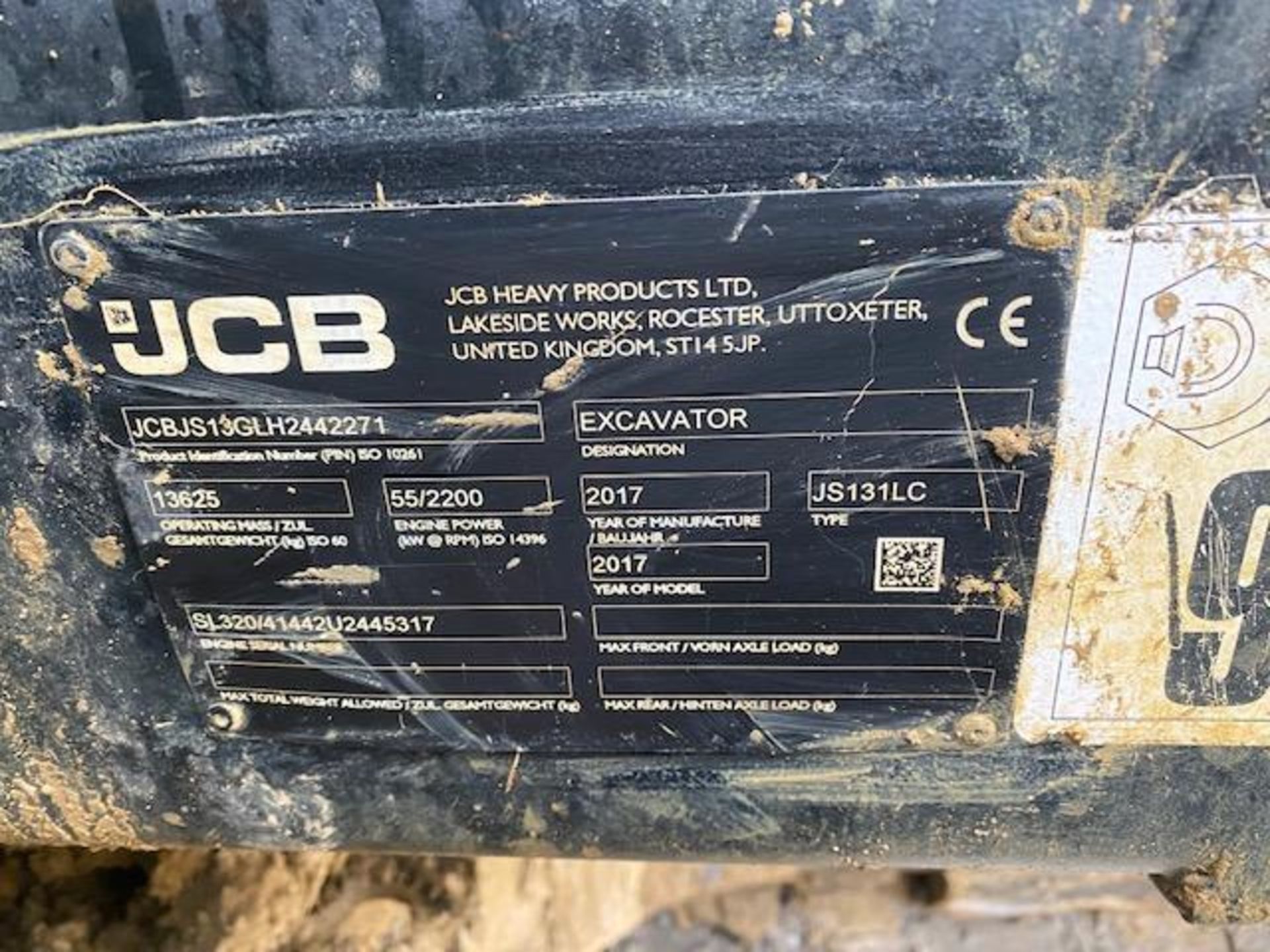 JCB JS131 13 ton excavator (E21) (2017) - Image 8 of 14