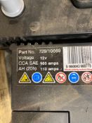 2 unused JCB batteries part number 792–10669, 12v