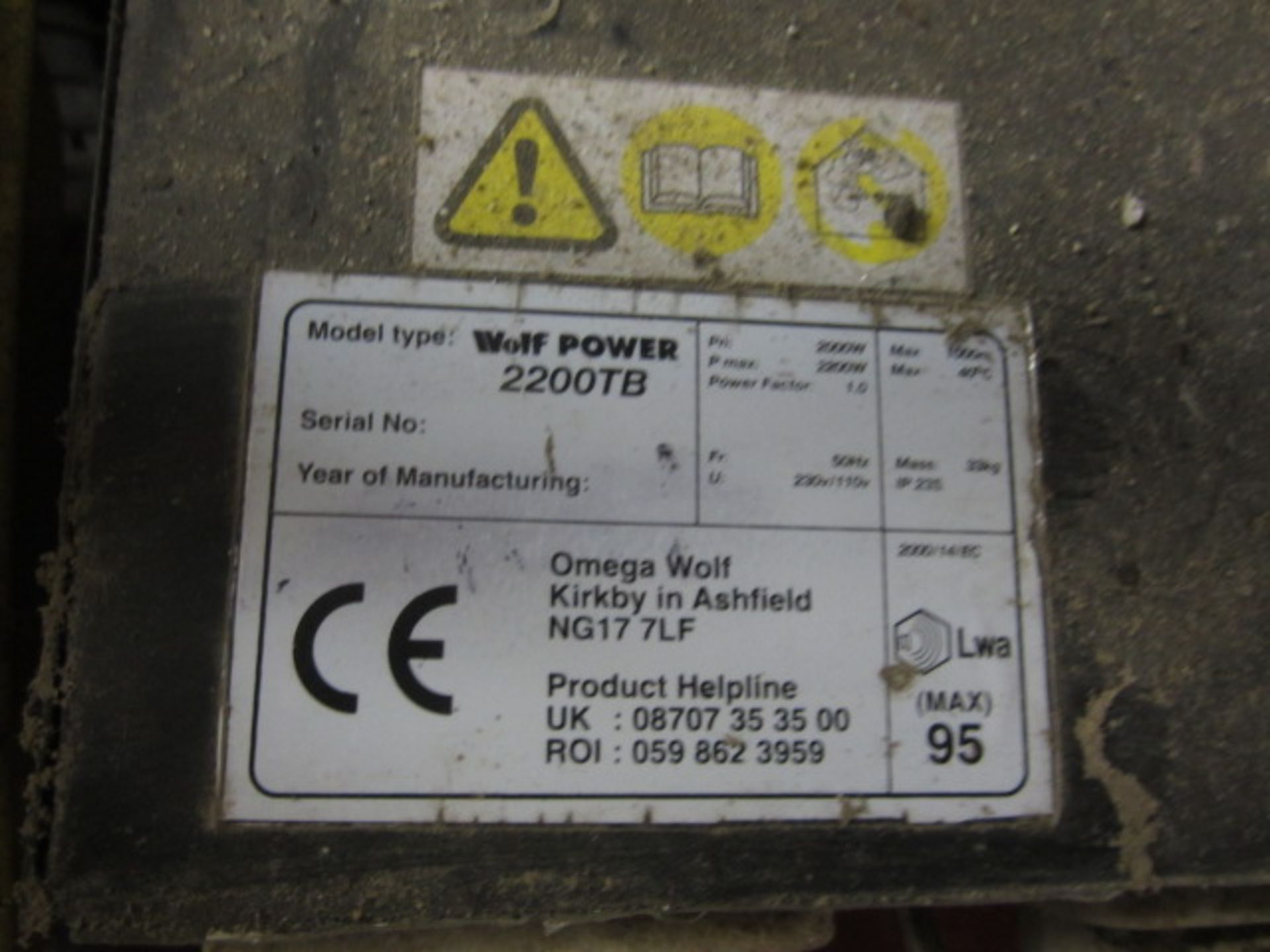 Wolf Ranger WP2200TB petrol generator, twin outlet ** Located: Stoneford Farm, Steamalong Road, Isle - Image 2 of 3