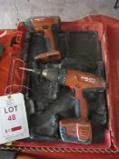 Hilti SID144-A cordless impact drill, serial number: 777679 and Hilti SF144-A cordless drill, serial
