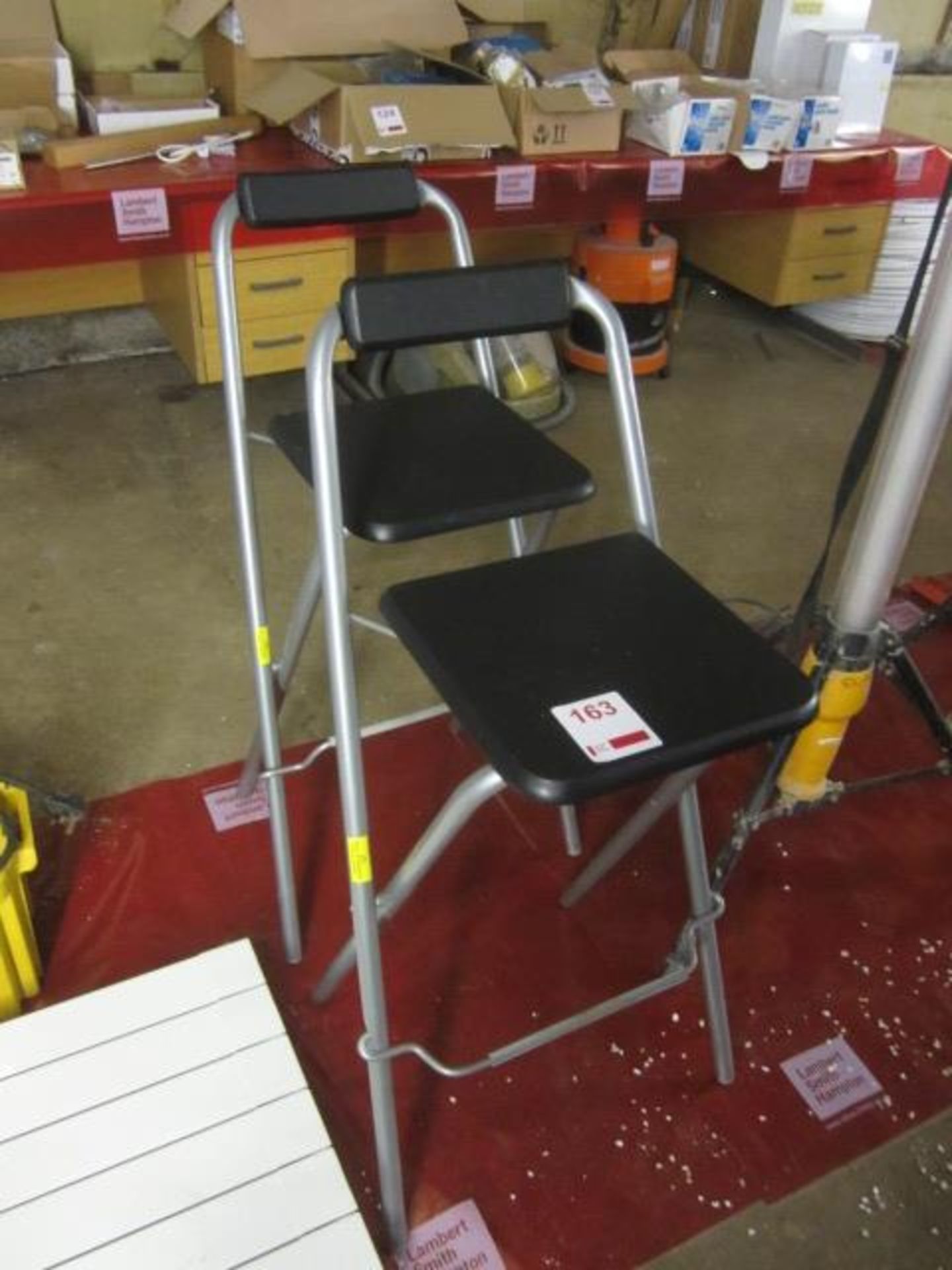 Two folding bar chair/stools ** Located: Stoneford Farm, Steamalong Road, Isle Abbotts, Nr Taunton