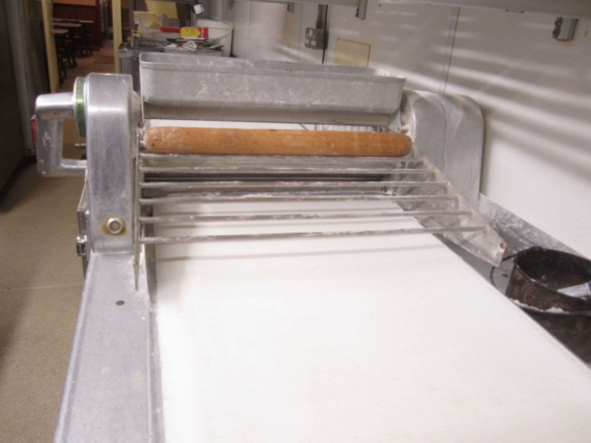 Machine Manufacturer Company pastry brake / dough sheeter, approx. length 3.2m with table **Located: - Image 5 of 7