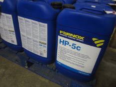 Three Fernox 25litre HP-5C concentrated heat transfer liquid ** Located: Stoneford Farm,