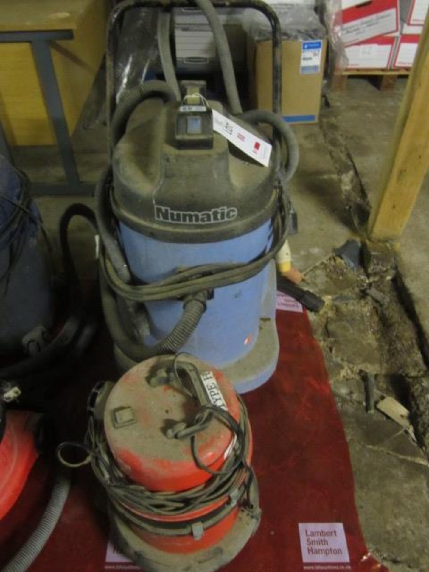 Two various wet/dry vacuums, 240v / 110v ** Located: Stoneford Farm, Steamalong Road, Isle