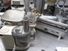 Bench weighing scales and weights, Kenwood Cuisine food processor, Wrapmaster 4500 cling film