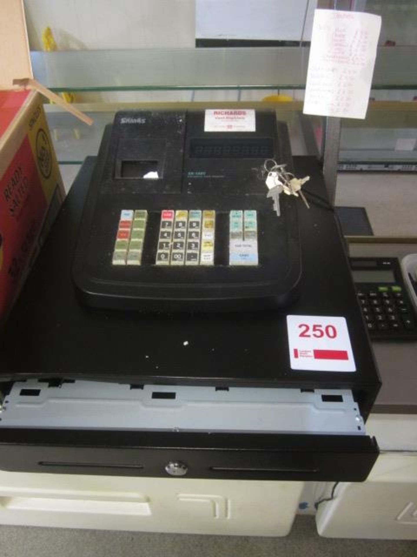 SAM4S ER-180T electronic cash register **Located: Puddy Mark Café, High Street, Street, Somerset,