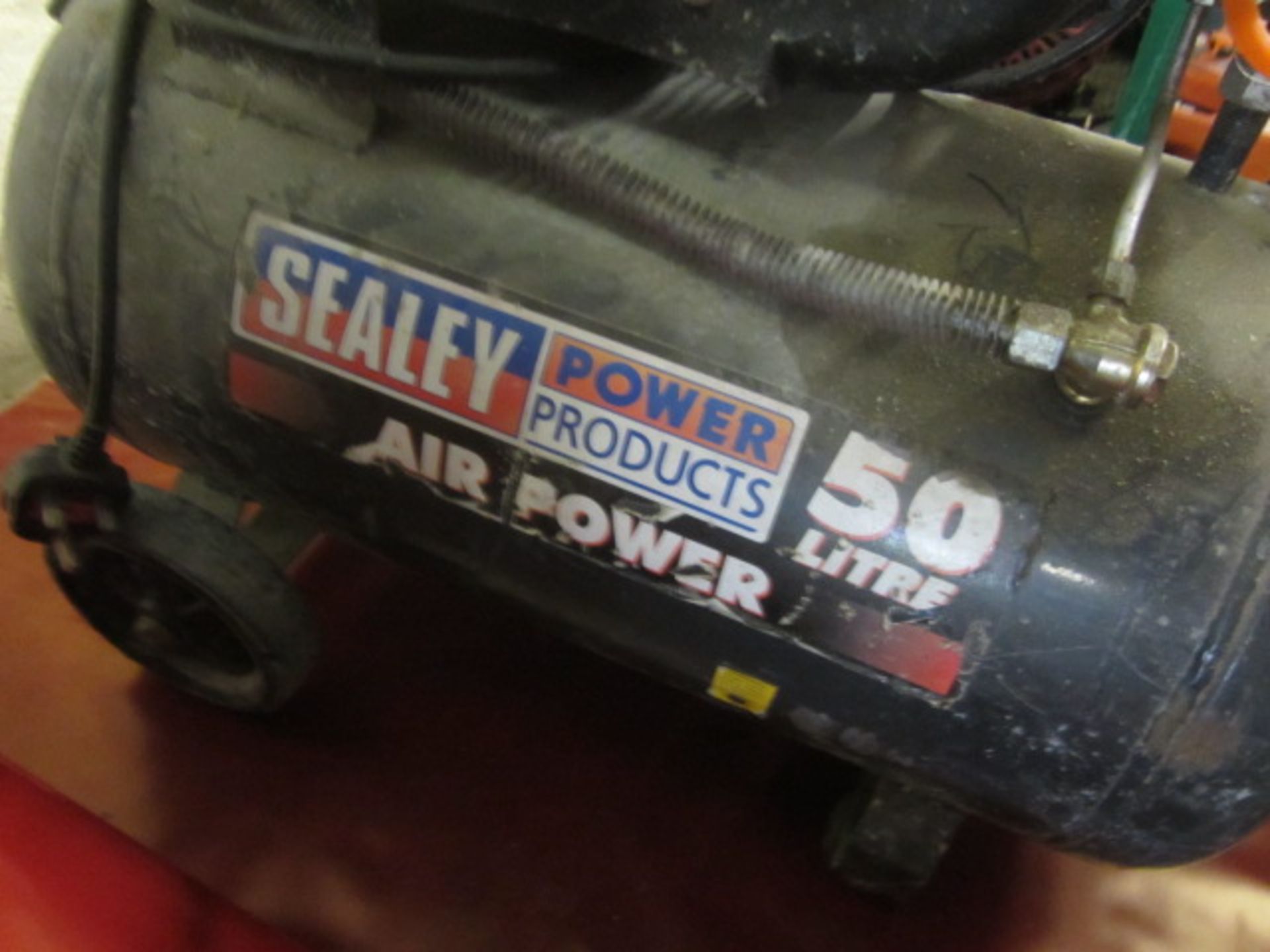 Sealey power Product 50 litre portable air compressor - working condition unknown ** Located: - Image 4 of 4