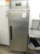 Apollo Stainless Steel commercial upright single door freezer, 680mm x 820mm x 2000mm **Located: