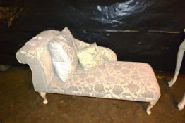 Cloth upholstered chaise lounge ** Located: Stoneford Farm, Steamalong Road, Isle Abbotts, Nr