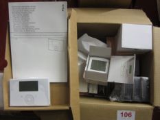 Box of various central heating controllers, as lotted ** Located: Stoneford Farm, Steamalong Road,