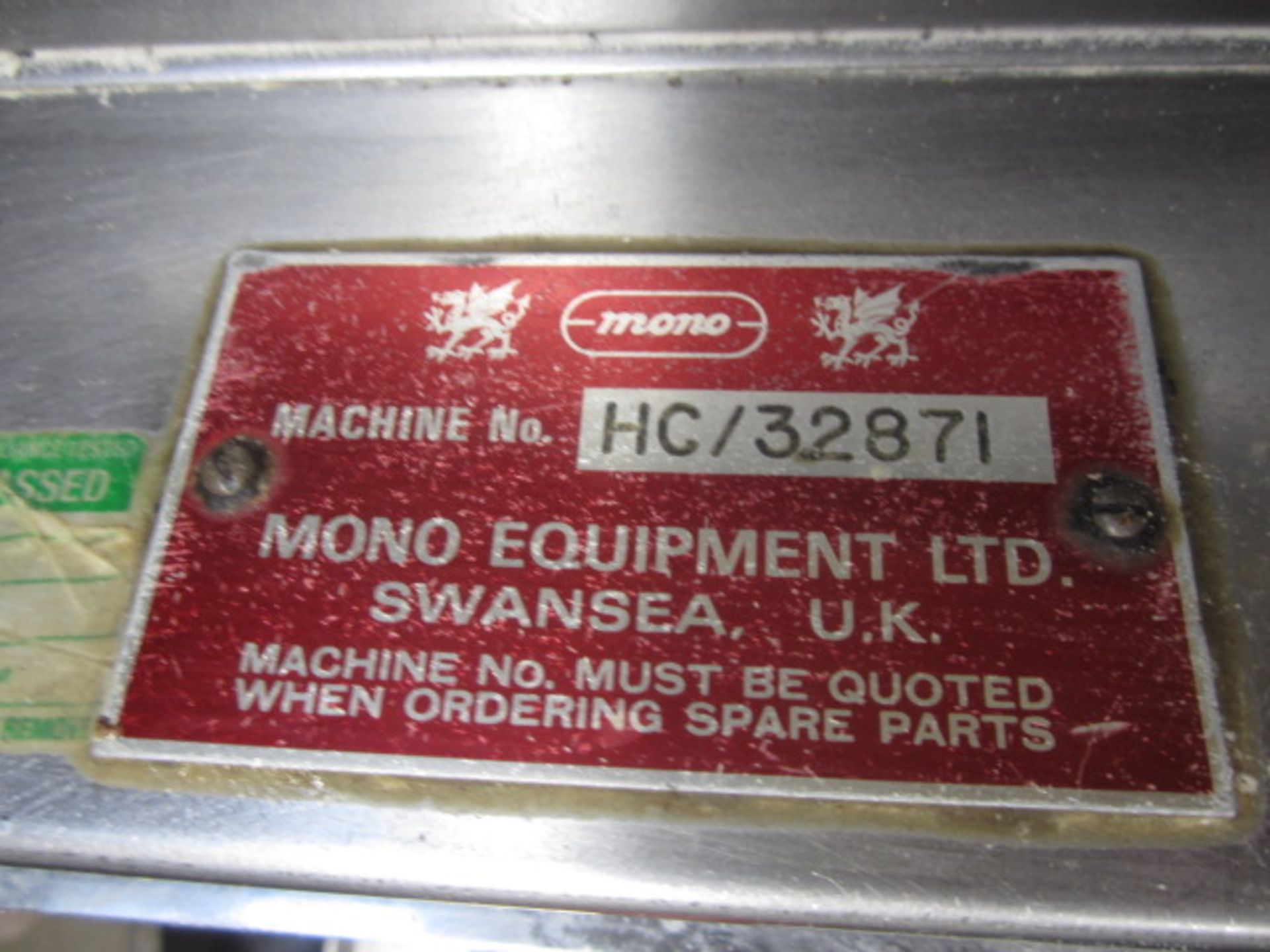 Mono stainless steel 6" moulder, machine number: HC/32871 **Located: Puddy Mark Café, High Street, - Image 4 of 5