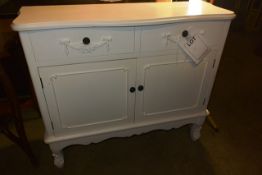 White laminate, 2 door/2 drawer sideboard unit ** Located: Stoneford Farm, Steamalong Road, Isle