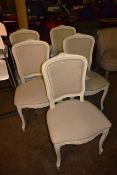 Five timber framed chairs ** Located: Stoneford Farm, Steamalong Road, Isle Abbotts, Nr Taunton