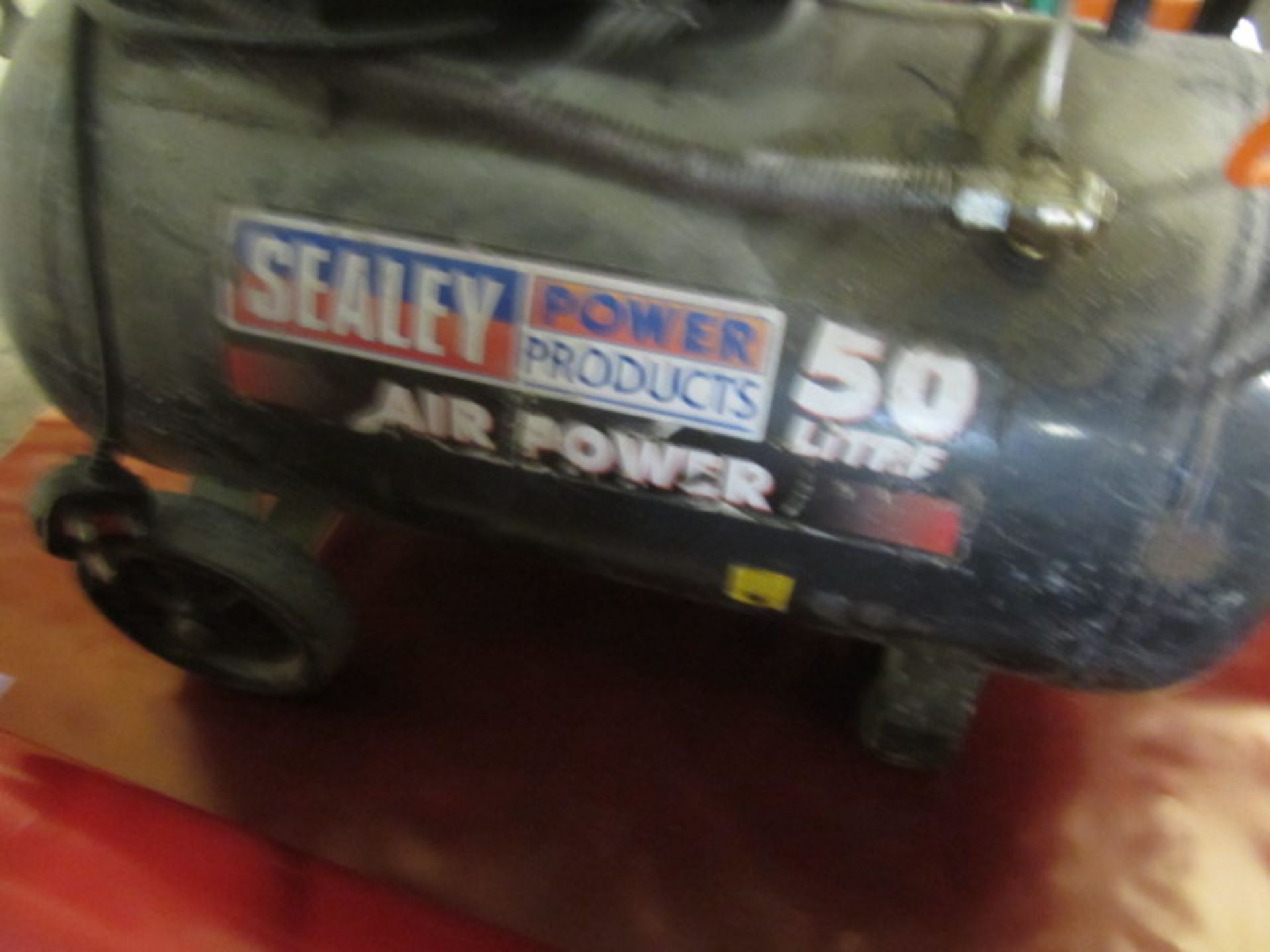 Sealey power Product 50 litre portable air compressor - working condition unknown ** Located: - Image 3 of 4