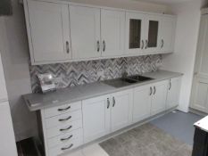 Mackintosh Noveau showroom display kitchen comprising of: 1 x stainless Steel reversible 1.5 bowl