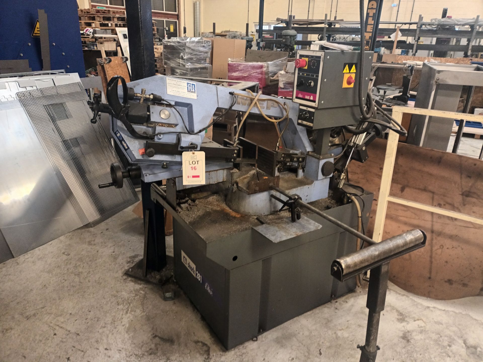 MEP shark 281 band saw with table feed