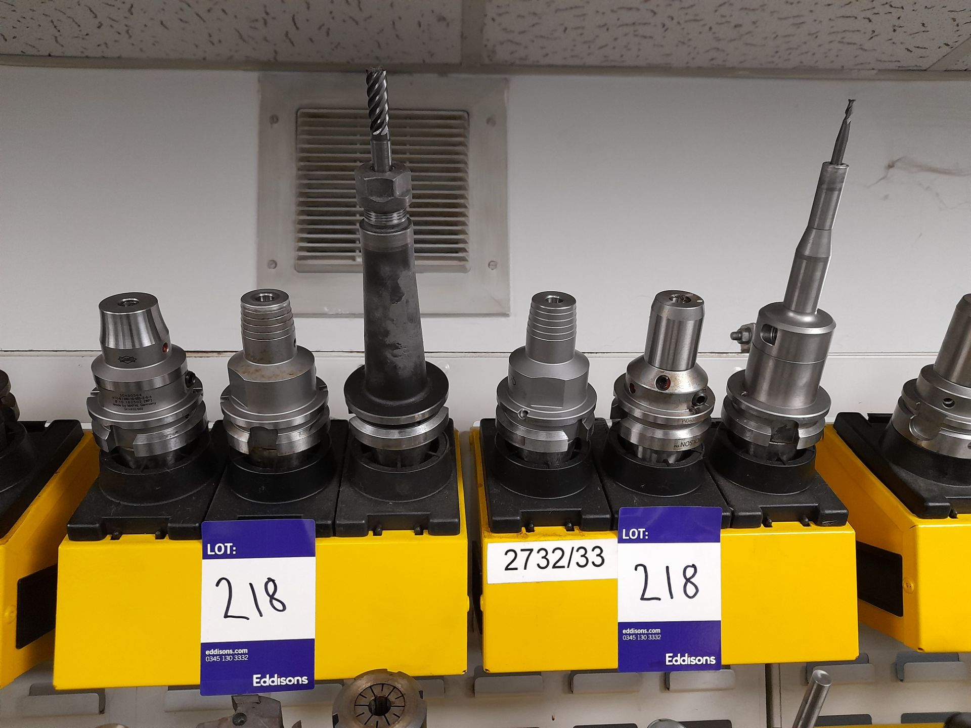 12 x Various BT40 extension CNC tool holders, to yellow holder (rack not included) - Image 3 of 3