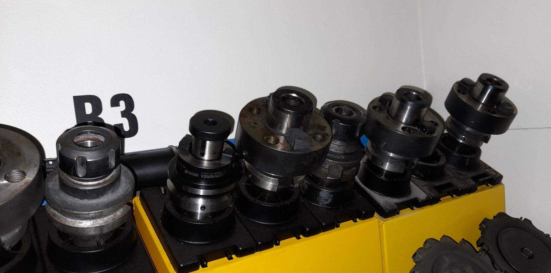 12 x Various BT40 extension CNC tool holders, to yellow holder (rack not included) - Image 3 of 3