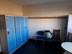 13 x Arco single person lockers, with keys, to first floor canteen / changing area