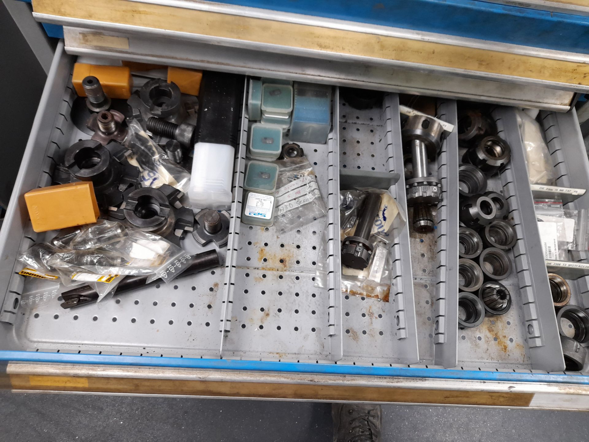 Multi-drawer tool cabinet and contents, to include collets, cutters etc - Image 3 of 5