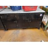 Steel fabricated three door engineers work bench (Approximately 1730 x 820) (Contents not included)