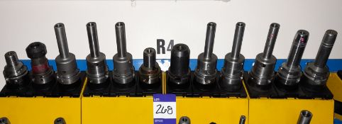 12 x Various HSK extension CNC tool holders, to yellow holder (rack not included)