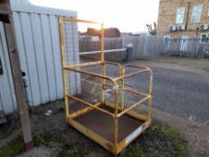 500KGS SWL fork truck mountable security man cage, to yard