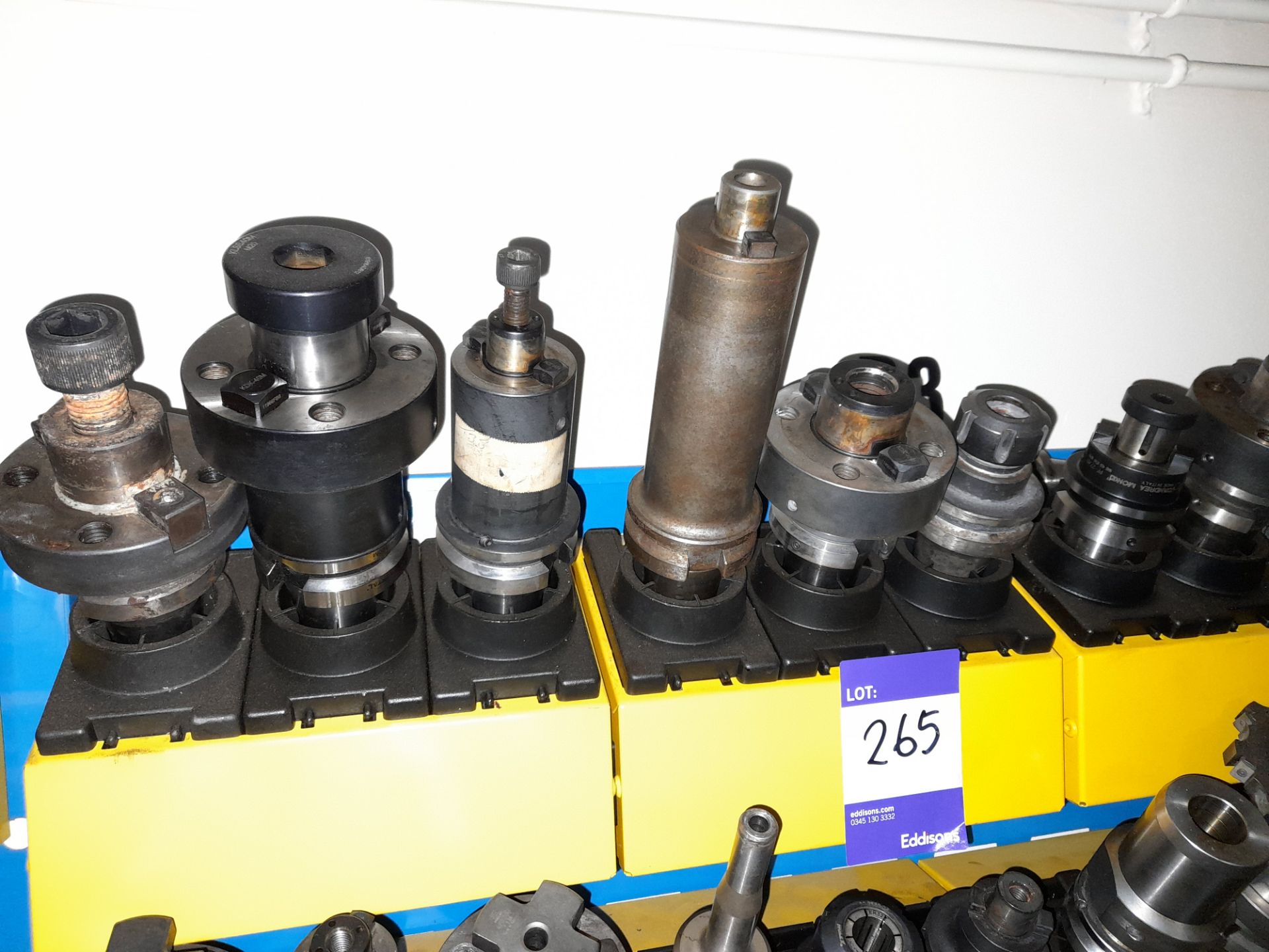 12 x Various BT40 extension CNC tool holders, to yellow holder (rack not included) - Image 2 of 3