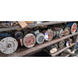 Large quantity of various electric motors, to shelf