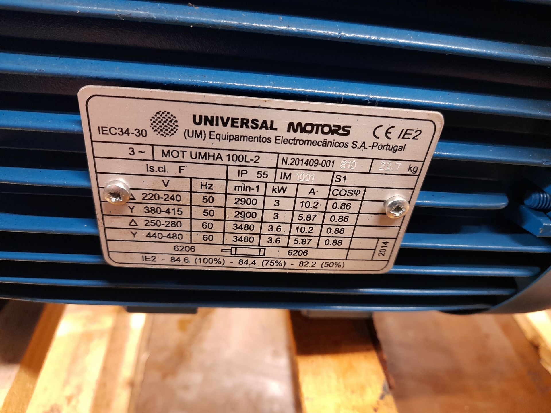 Universal Motors MOT-UMHA 100L-2 electric motor - Image 2 of 2