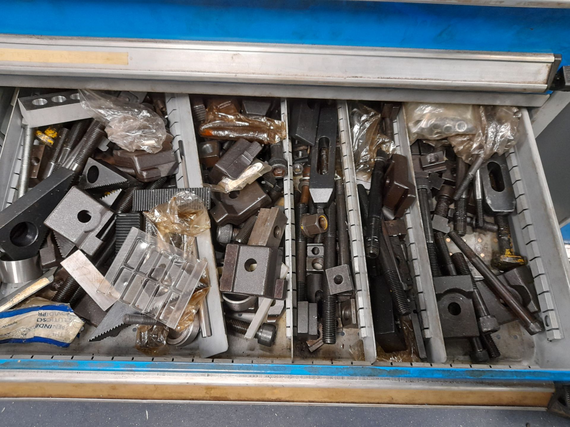 Multi-drawer tool cabinet and contents, to include clamping bolts, o-rings, cutters etc - Image 5 of 5