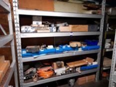 Controls to single bay of shelving, to include CNC components, shock absorbers, couplings, spindle c