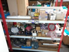 Contents to bay of shelving to include various CNC machine filters