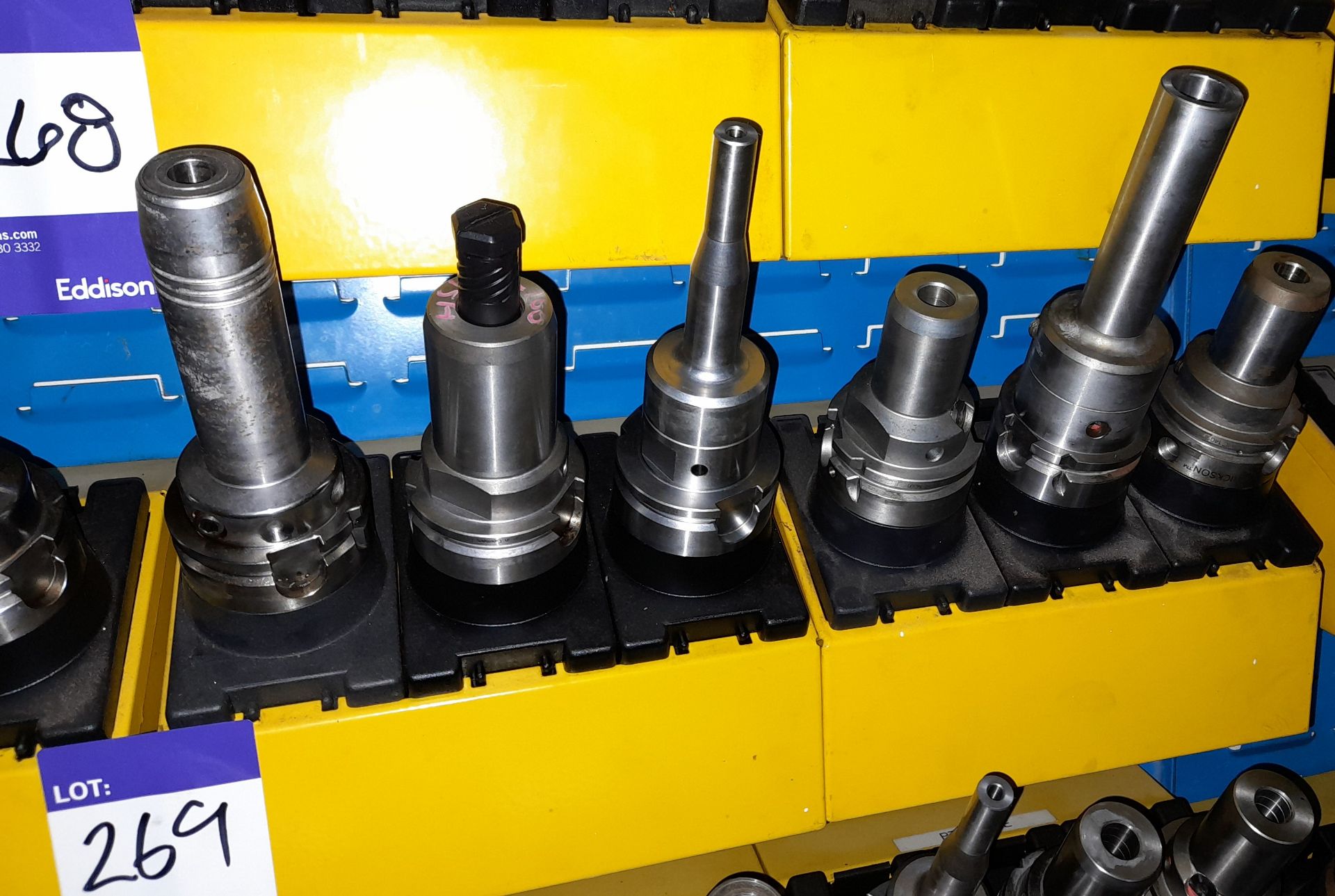 12 x Various HSK extension CNC tool holders, to yellow holder (rack not included) - Image 3 of 3