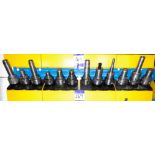 12 x Various HSK extension CNC tool holders, to yellow holder (rack not included)